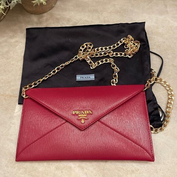 Prada Vitello Move envelope wallet in Ibisco (hibiscus) Pink - Picture 1 of 12